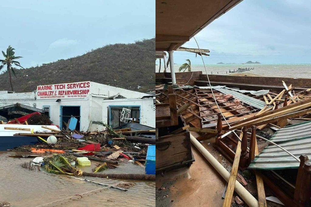 The aftermath of Hurricane Beryl on Union Island