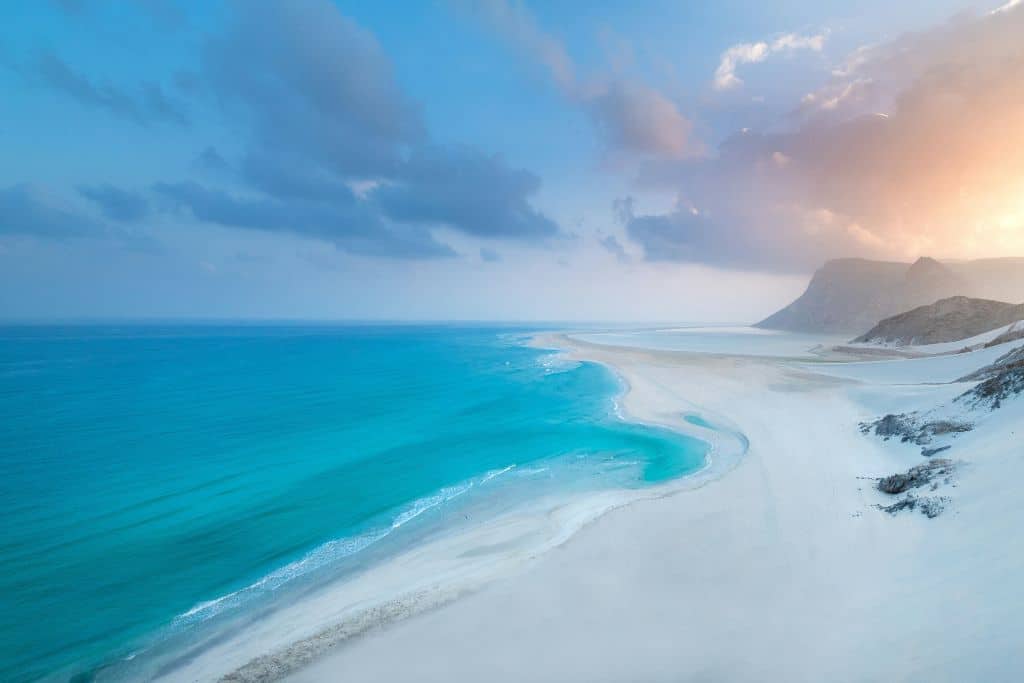 Stunning sunrise over Detwah Lagoon, Socotra Island