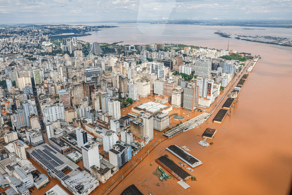 Floods in Porto Alegre, a city in the Southern Brazil state of Rio Grande do Sul, in May 2024; Brazil floods